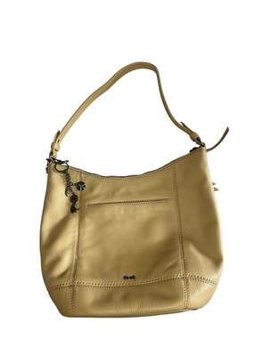 The Sak Sequoia Leather Hobo Shoulder Bag in Buttercup Yellow